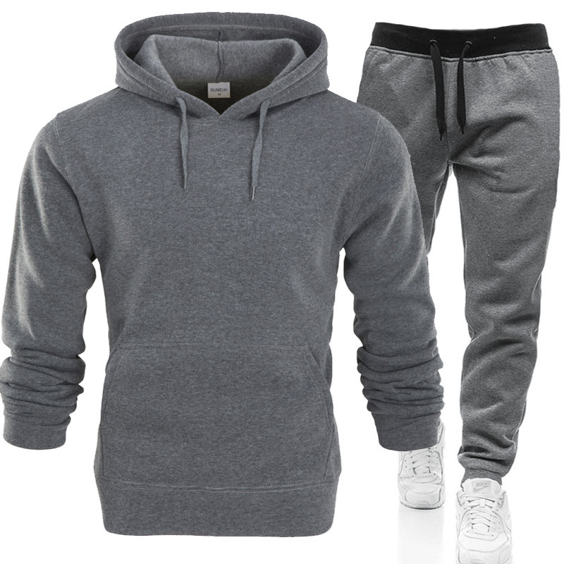 Traje deportivo con capucha para hombres y suéter de lana Suéter de color sólido para hombres Suministro directo de fábrica