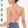 Cross Back Sport Strappy Criss Cross Cropped Chaleco para entrenamiento de yoga Fitness de bajo impacto Personalizar