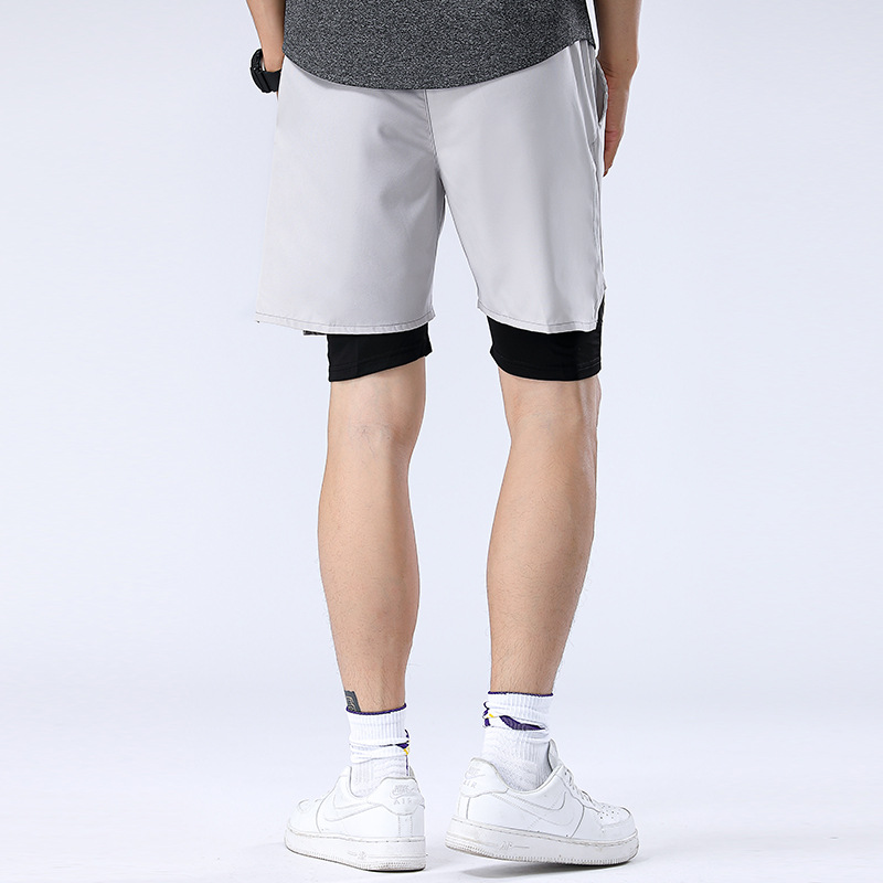 Entrenamiento para correr Pantalones de baloncesto Pantalones cortos deportivos informales Pantalones de cinco puntos sueltos de talla grande para hombres