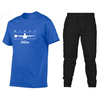 Gran oferta, camiseta de manga corta de algodón para hombre, camiseta de cuello redondo para hombre, traje de pantalones deportivos, camiseta de tendencia de moda