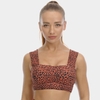 Gran oferta, deporte para mujer, yoga, entrenamiento sin costuras, fitness, atlético, correr, personalizar, rojo, estampado de leopardo, gimnasio, espalda abierta, sujetadores deportivos