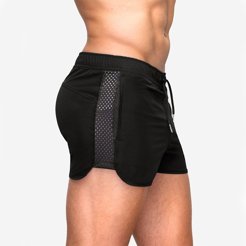 Nuevo verano Stretch Mesh Amazon europeo y americano Fitness Training Sprint Shorts hombres