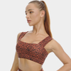 Gran oferta, deporte para mujer, yoga, entrenamiento sin costuras, fitness, atlético, correr, personalizar, rojo, estampado de leopardo, gimnasio, espalda abierta, sujetadores deportivos