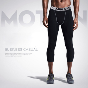 Personalizar grandes nuevos pantalones deportivos ajustados elásticos y de secado rápido Pantalones deportivos ajustados de baloncesto para hombres Pantalones cortos ajustados de compresión para correr
