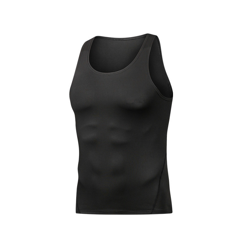 Chaleco deportivo de secado rápido Chaleco sin mangas de color sólido para hombres Camiseta interior de alta elasticidad transpirable Camiseta exterior para correr Baloncesto Camiseta de entrenamiento