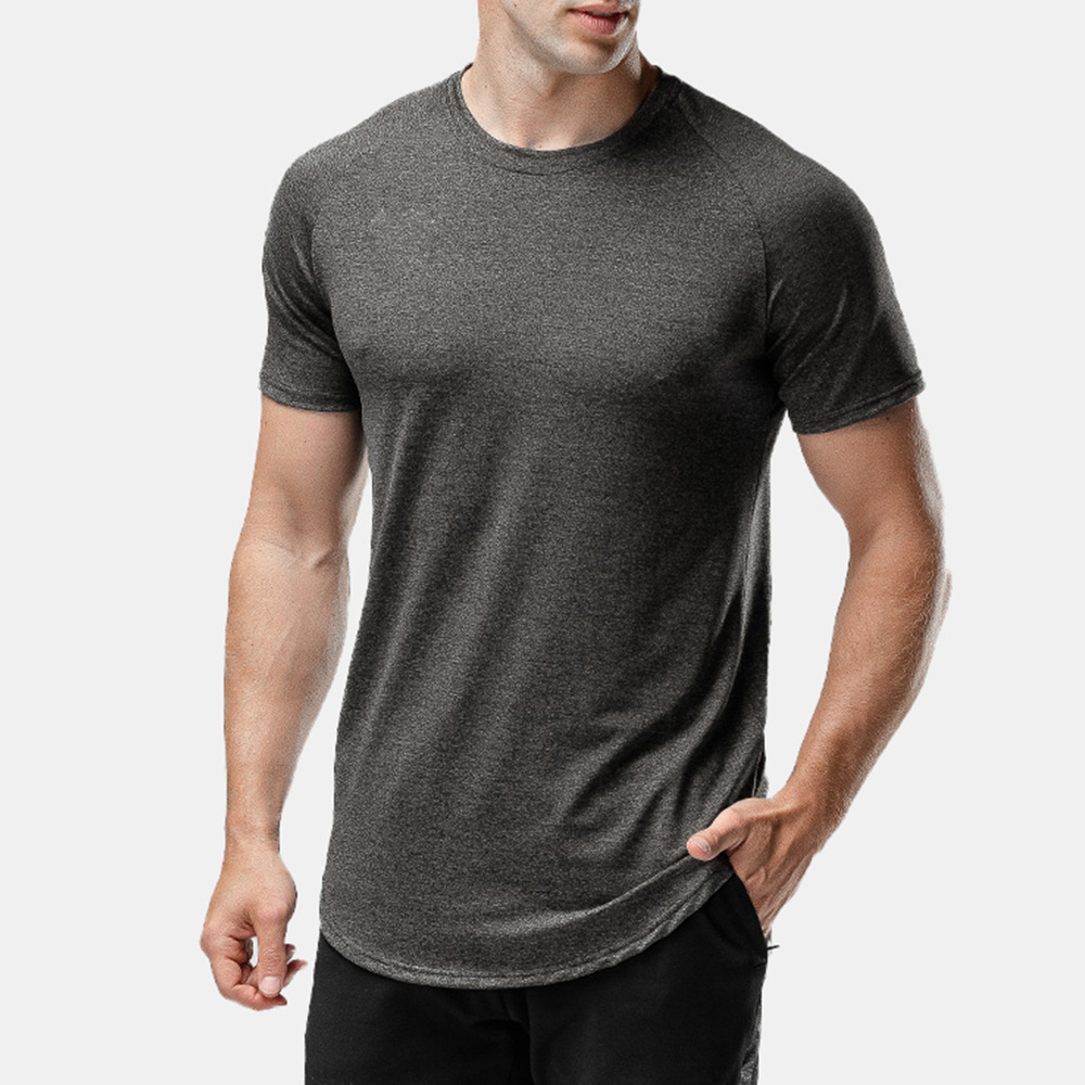 2021 nuevo otoño camiseta suelta de manga corta de secado rápido cuello redondo hombres deportes al aire libre ropa de entrenamiento de yoga